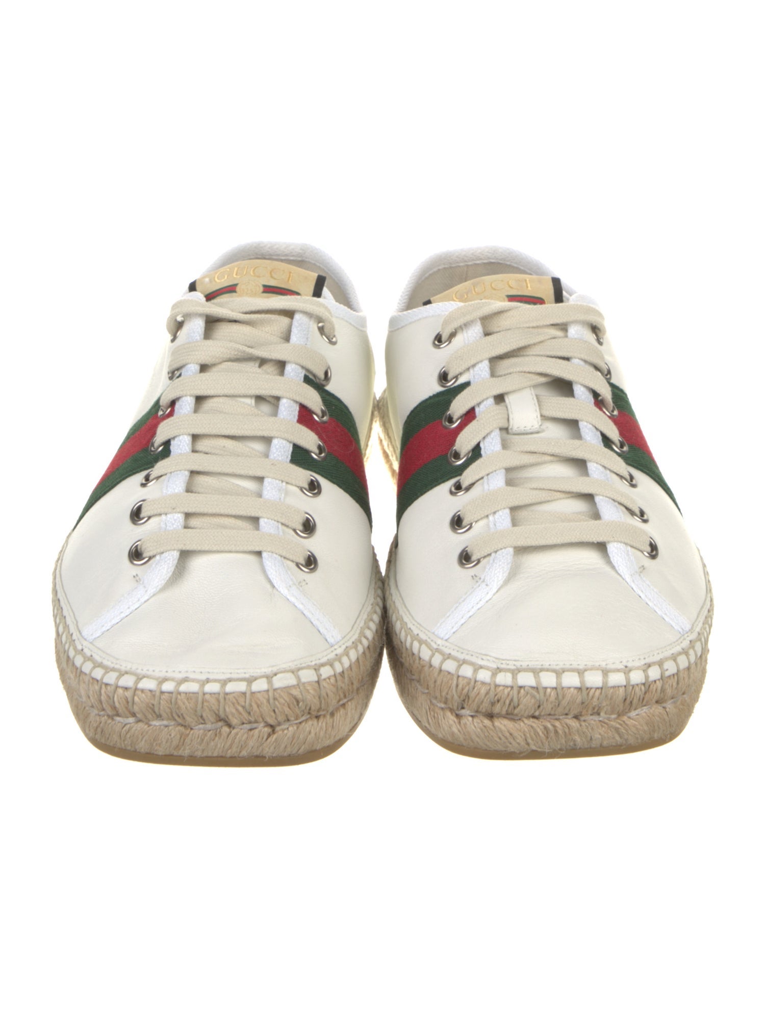 Gucci GG Canvas Leather Espadrille Sneakers